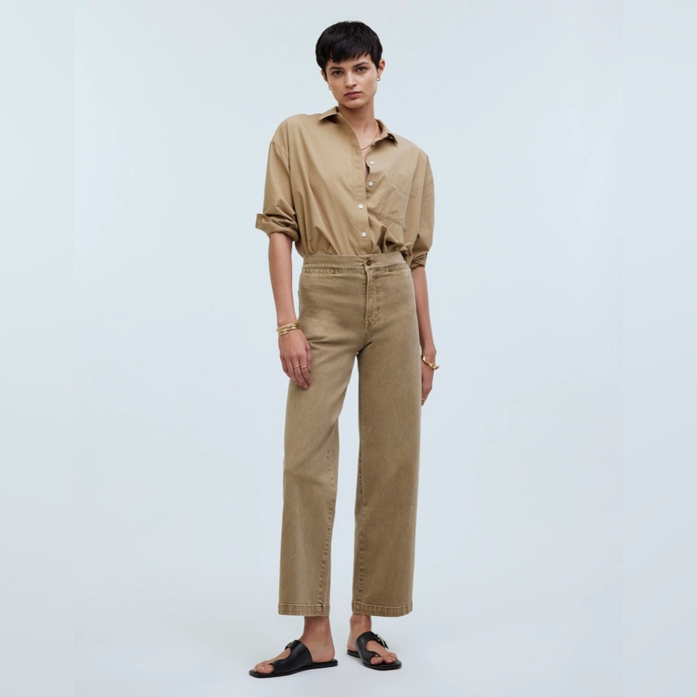 The Emmett Wide-Leg Crop Pant: Welt Pocket Edition